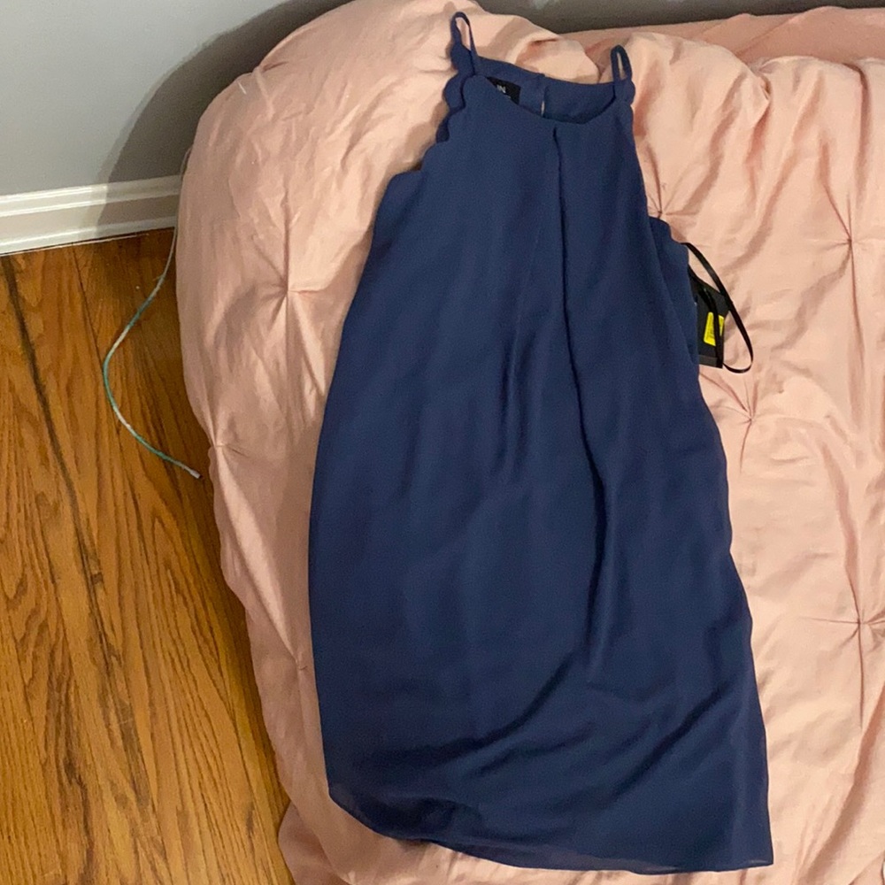 elegant navy blue dress